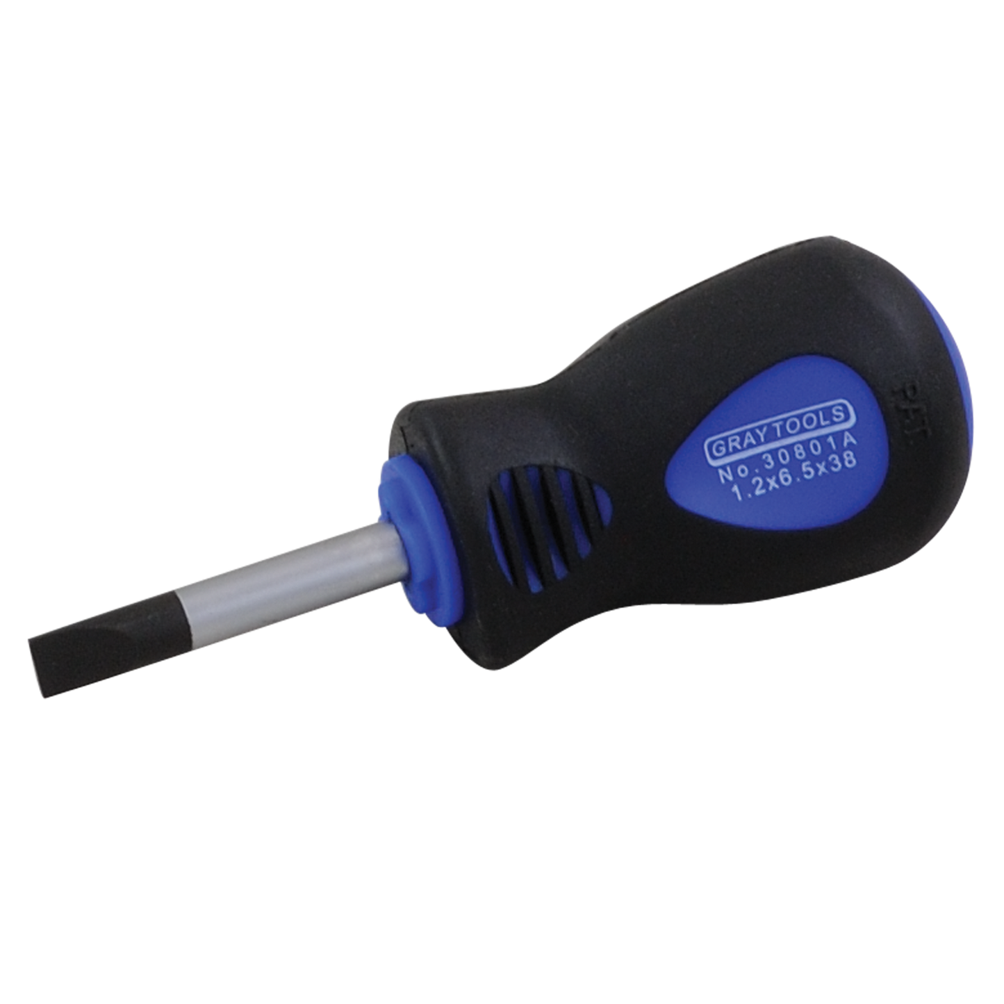 Slotted. Stubby Comfort Grip Heavy Duty Screwdriver