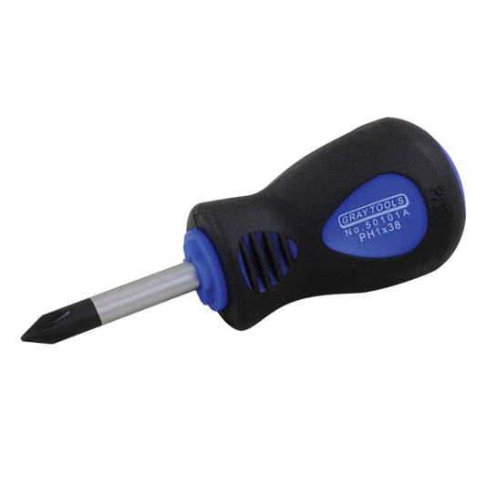 Phillips® Stubby Comfort Grip Heavy Duty Screwdrivers