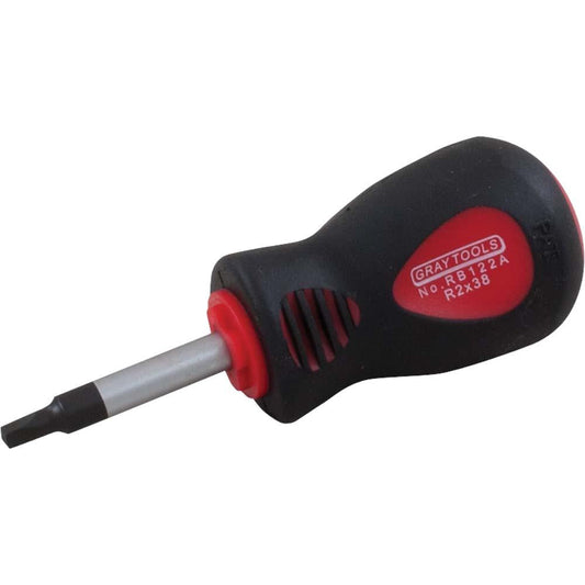 Square Recess. Stubby Comfort Grip Heavy Duty Screwdrivers